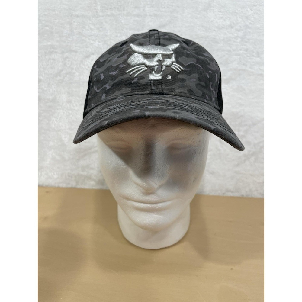 Bobcat Merchandise Black Gray Camo Trucker Hat Cap Embroidered Logo Mesh Back